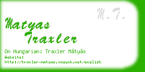 matyas traxler business card